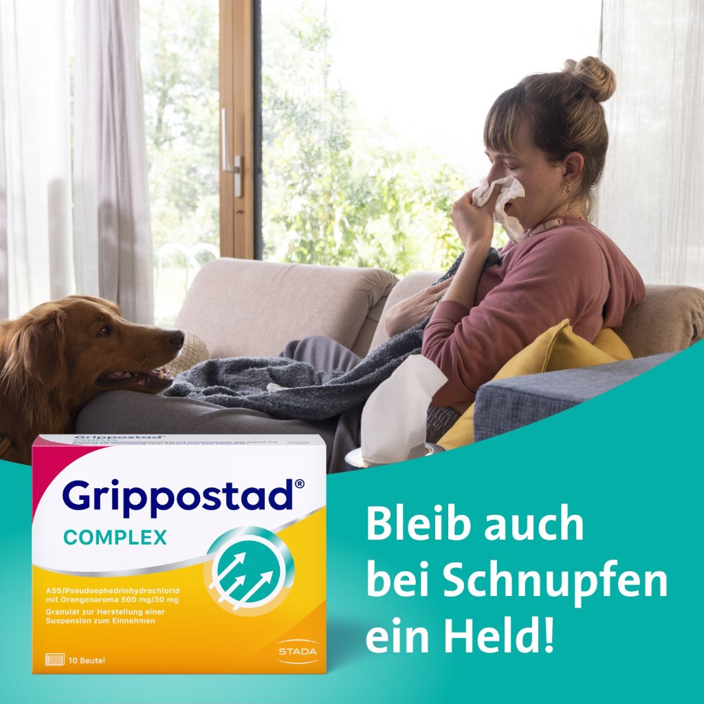 GRIPPOSTAD Complex ASS/Pseudoeph.500/30 mg Orange