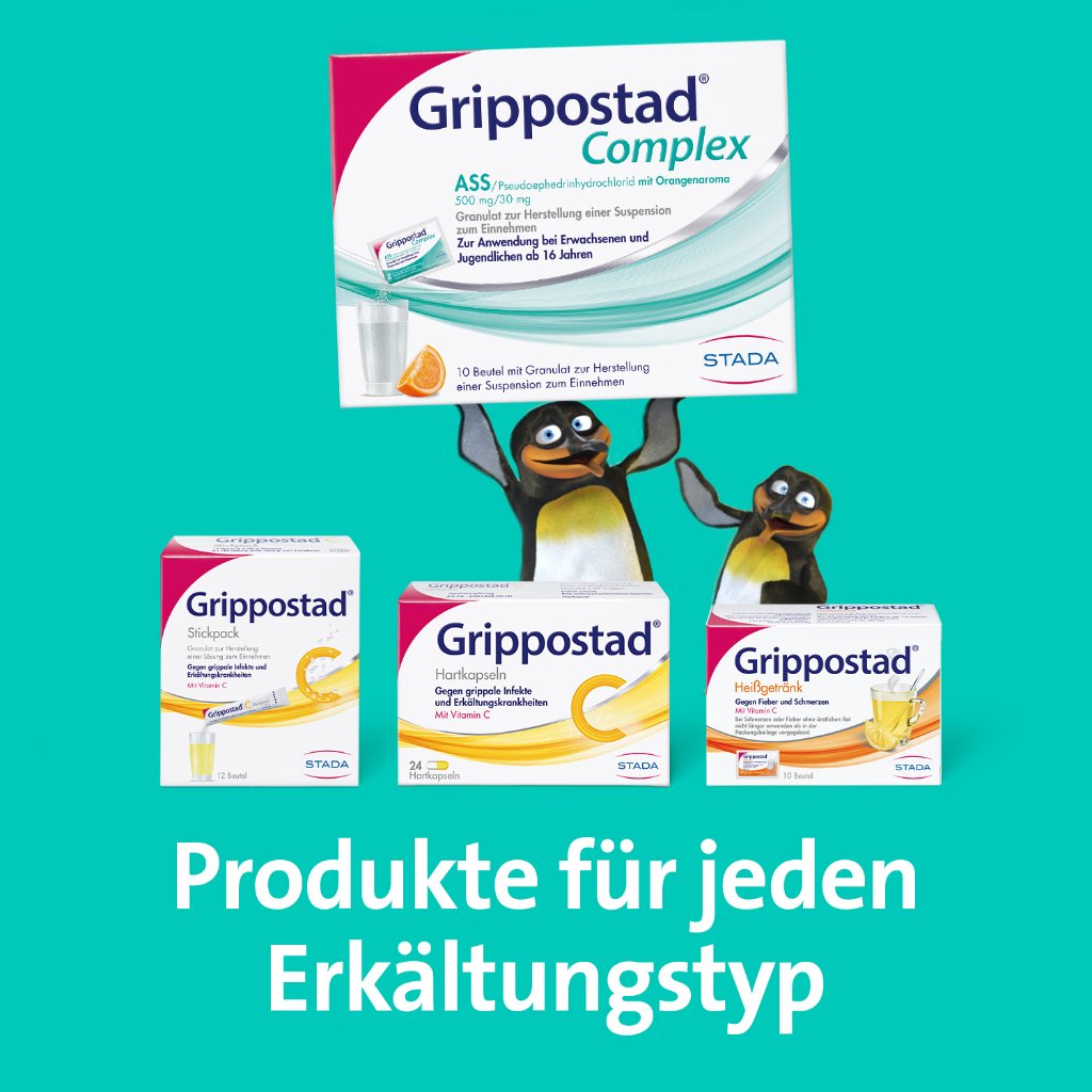 GRIPPOSTAD Complex ASS/Pseudoeph.500/30 mg Orange