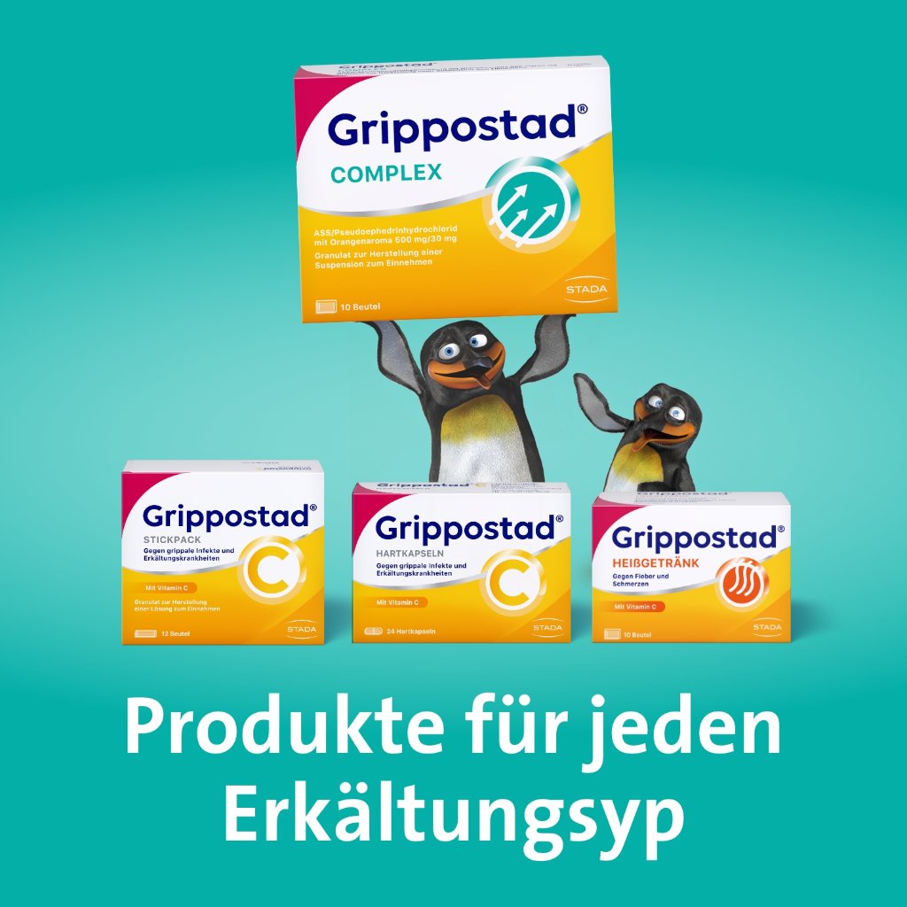 GRIPPOSTAD Complex ASS/Pseudoeph.500/30 mg Orange