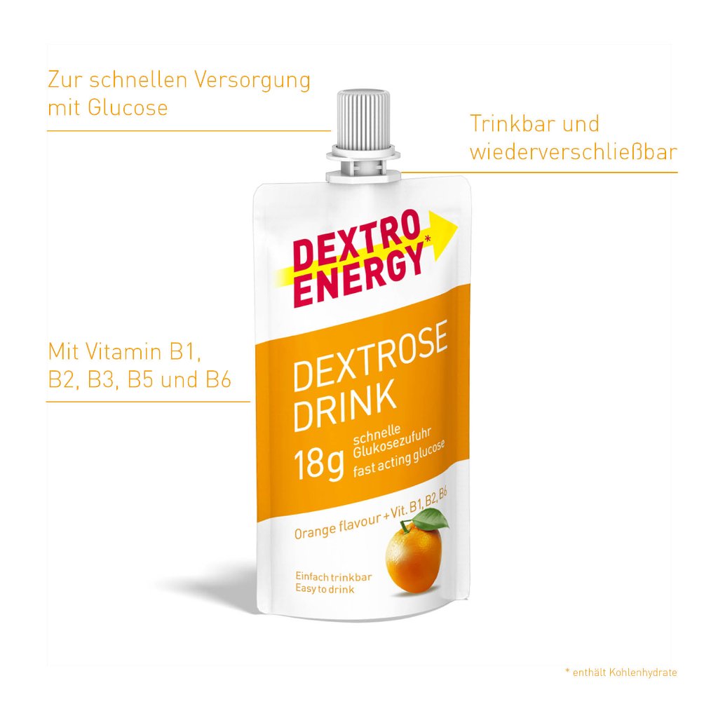 DEXTRO ENERGY Dextrose Drink Orange + Vitamine