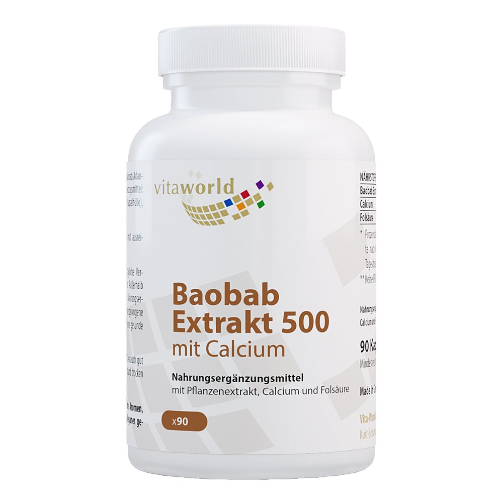 BAOBAB Extrakt 500 mit Calcium Kapseln