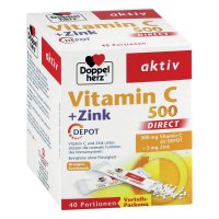 DOPPELHERZ Vitamin C 500+Zink Depot DIRECT Pellets
