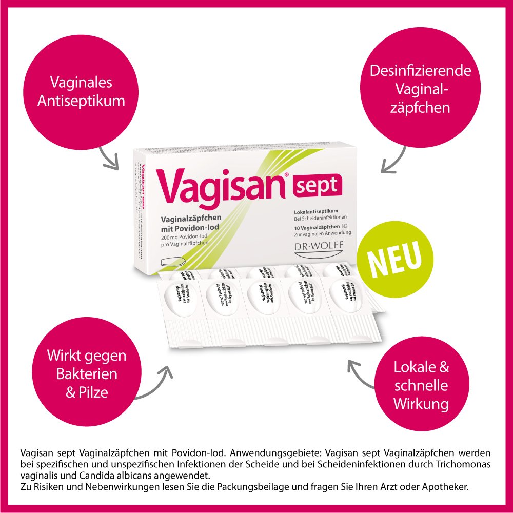 VAGISAN sept Vaginalzäpfchen mit Povidon-Iod