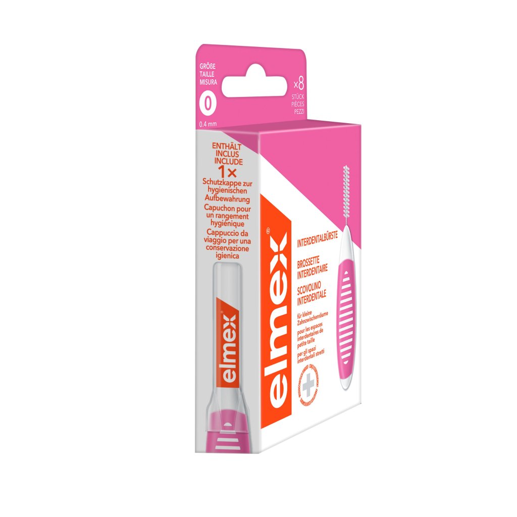 ELMEX Interdentalbürsten ISO Gr.0 0,4 mm rosa