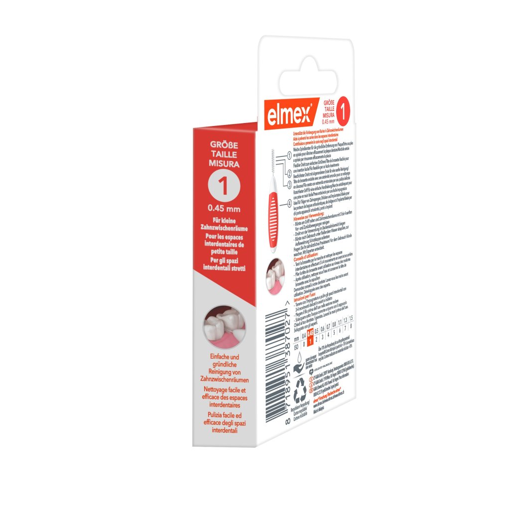 ELMEX Interdentalbürsten ISO Gr.1 0,45 mm orange