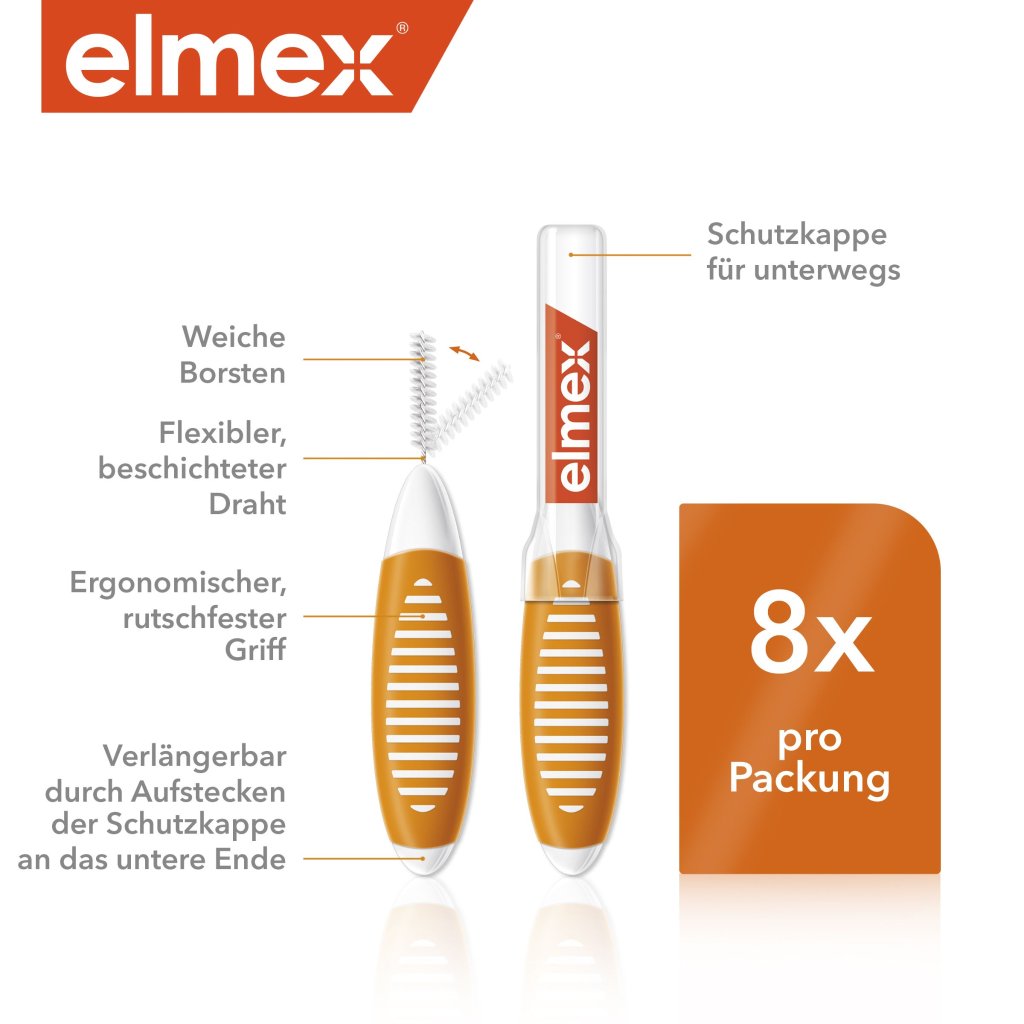ELMEX Interdentalbürsten ISO Gr.1 0,45 mm orange