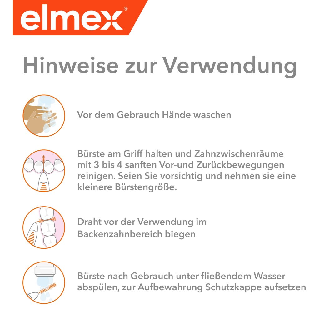 ELMEX Interdentalbürsten ISO Gr.2 0,5 mm rot