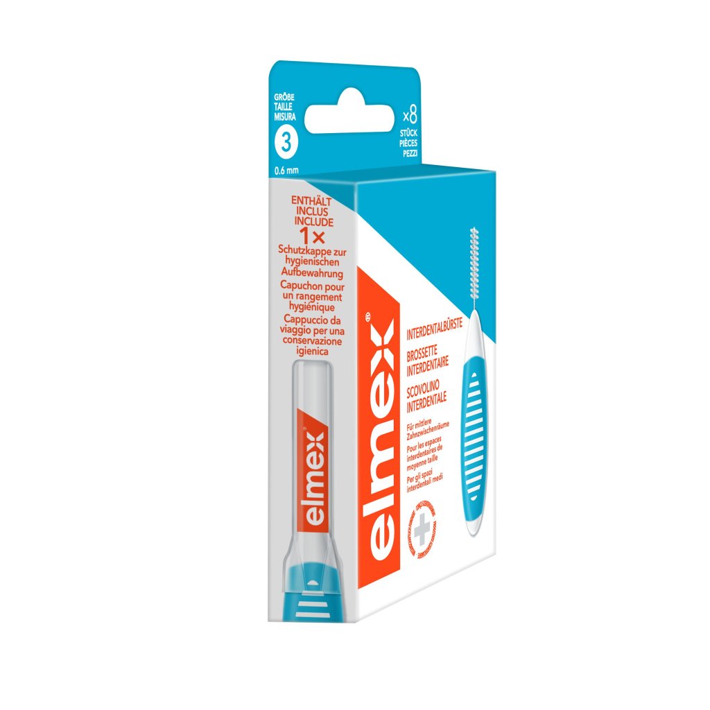 ELMEX Interdentalbürsten ISO Gr.3 0,6 mm blau