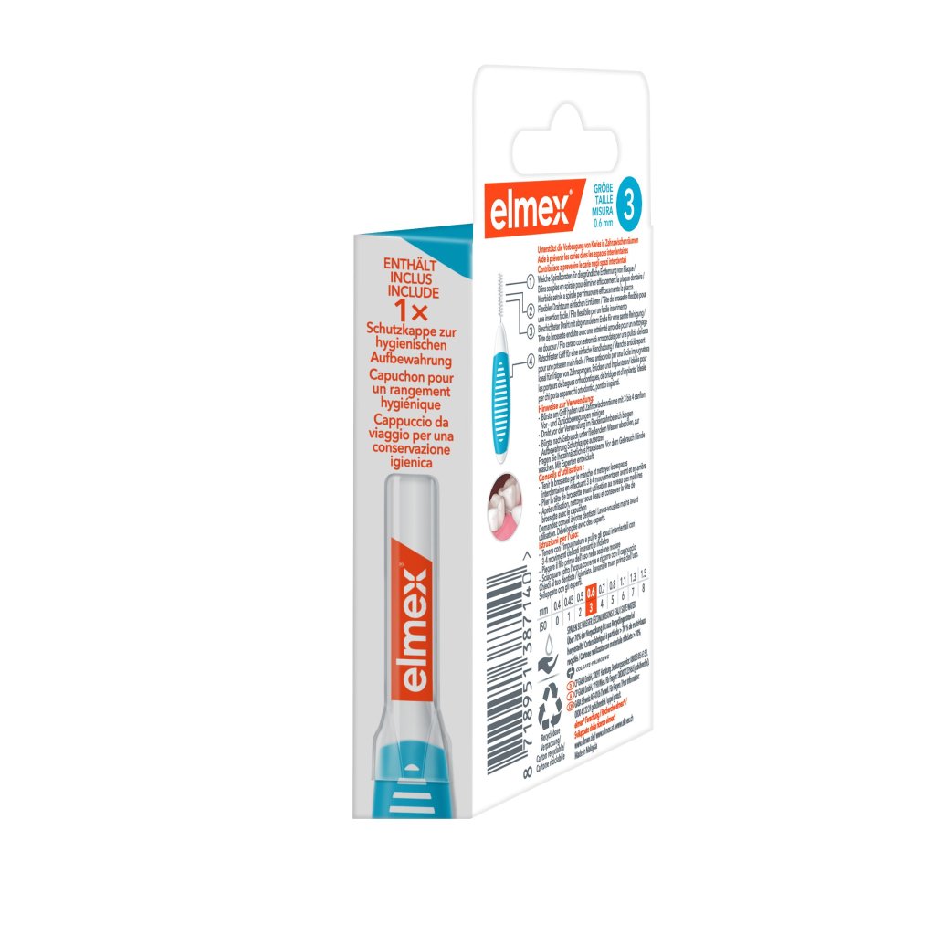 ELMEX Interdentalbürsten ISO Gr.3 0,6 mm blau
