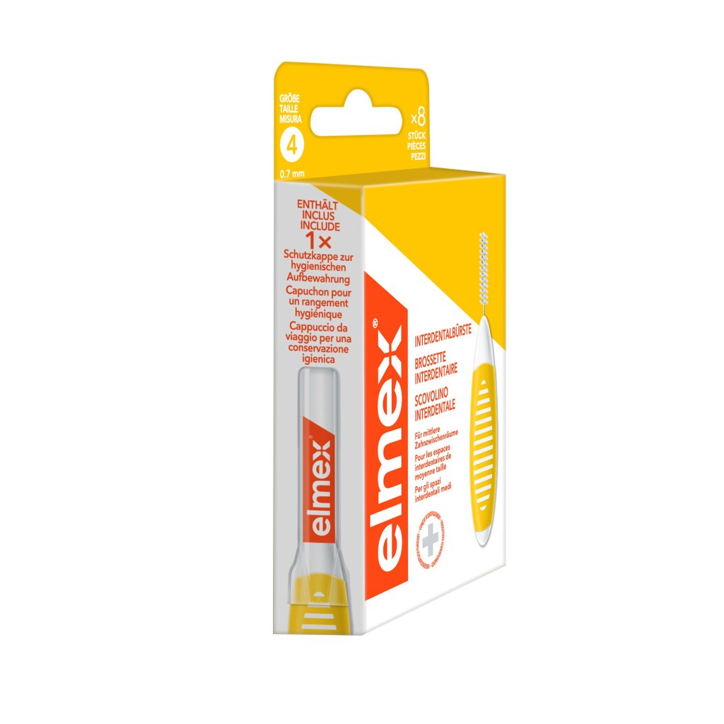 ELMEX Interdentalbürsten ISO Gr.4 0,7 mm gelb