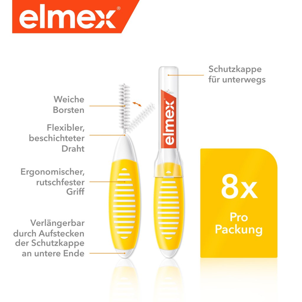 ELMEX Interdentalbürsten ISO Gr.4 0,7 mm gelb