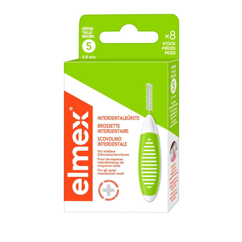 ELMEX Interdentalbürsten ISO Gr.5 0,8 mm grün