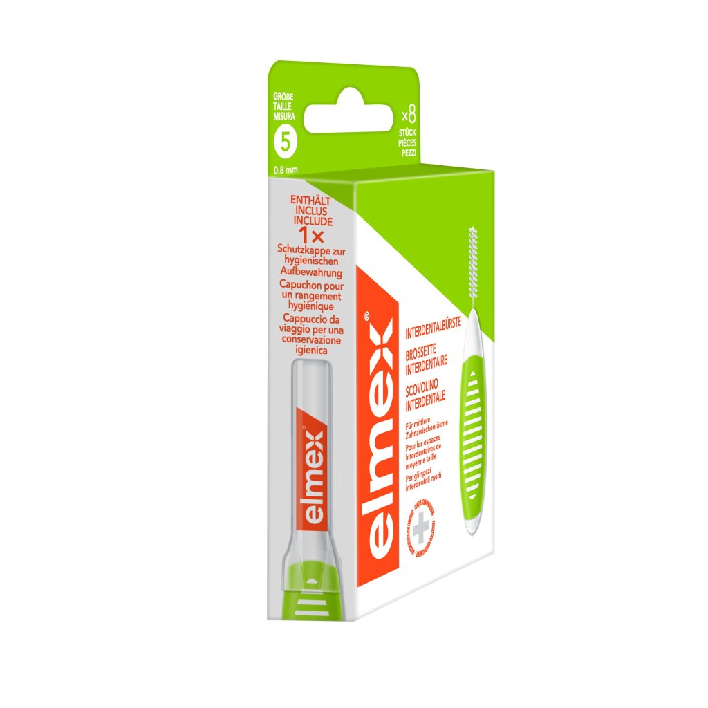 ELMEX Interdentalbürsten ISO Gr.5 0,8 mm grün