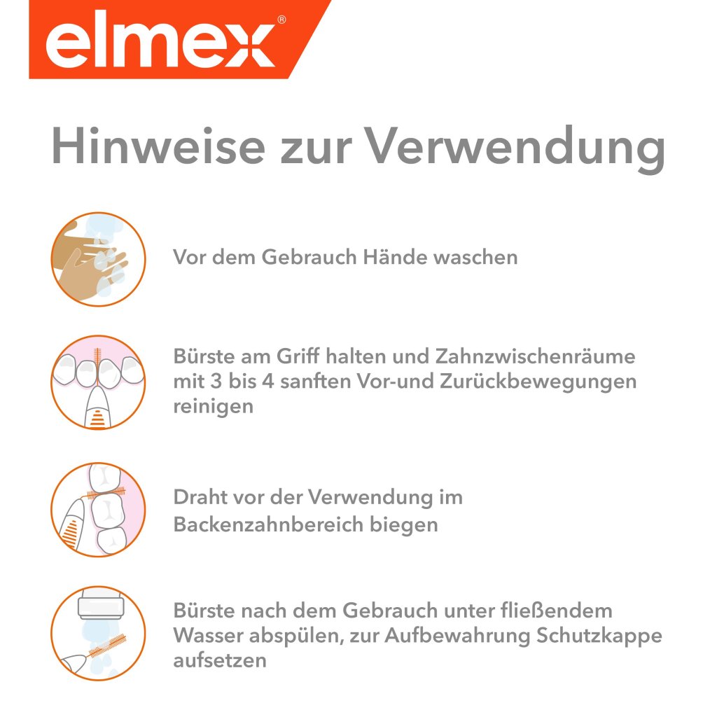 ELMEX Interdentalbürsten ISO Gr.5 0,8 mm grün
