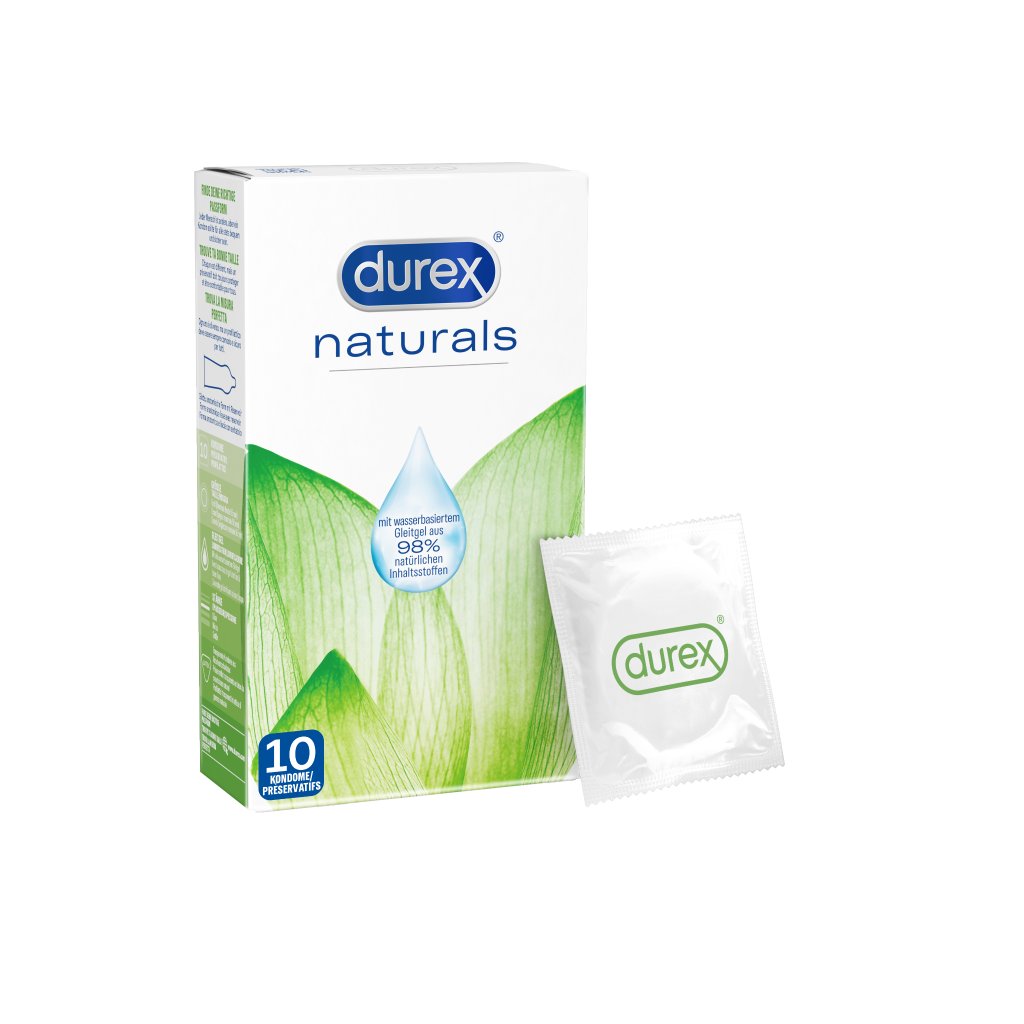 DUREX naturals Kondome mit Gleitgel wasserbasiert