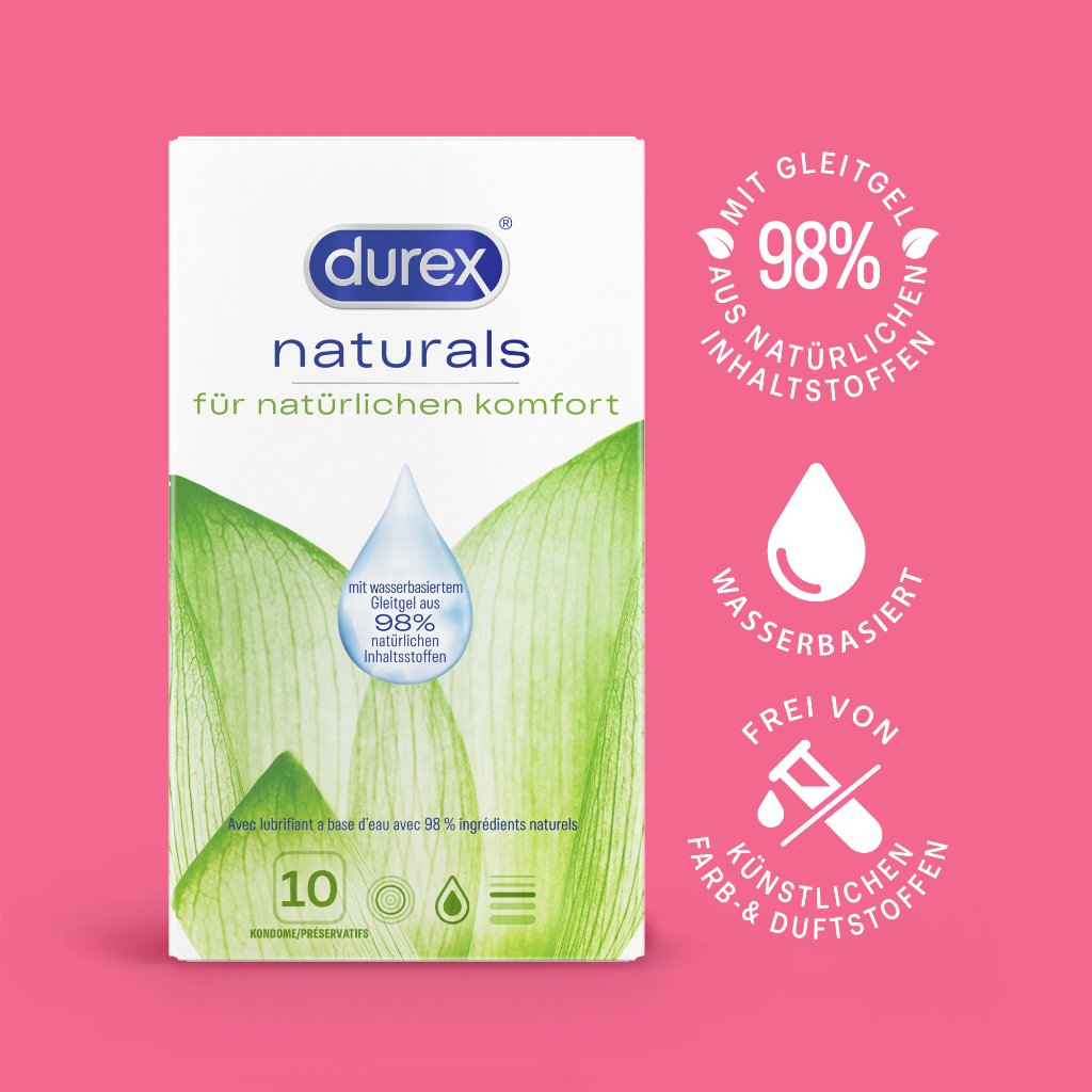 DUREX naturals Kondome mit Gleitgel wasserbasiert