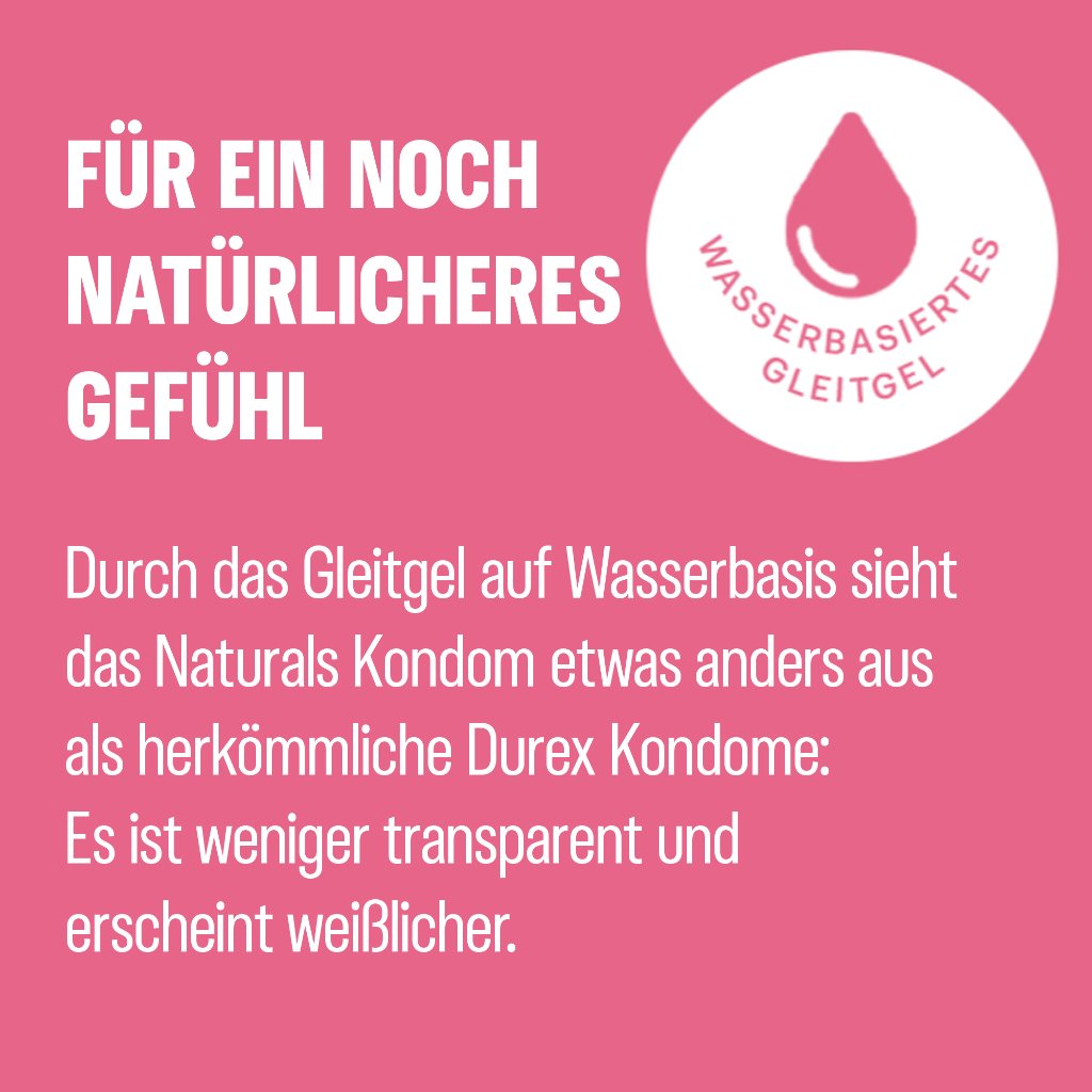 DUREX naturals Kondome mit Gleitgel wasserbasiert