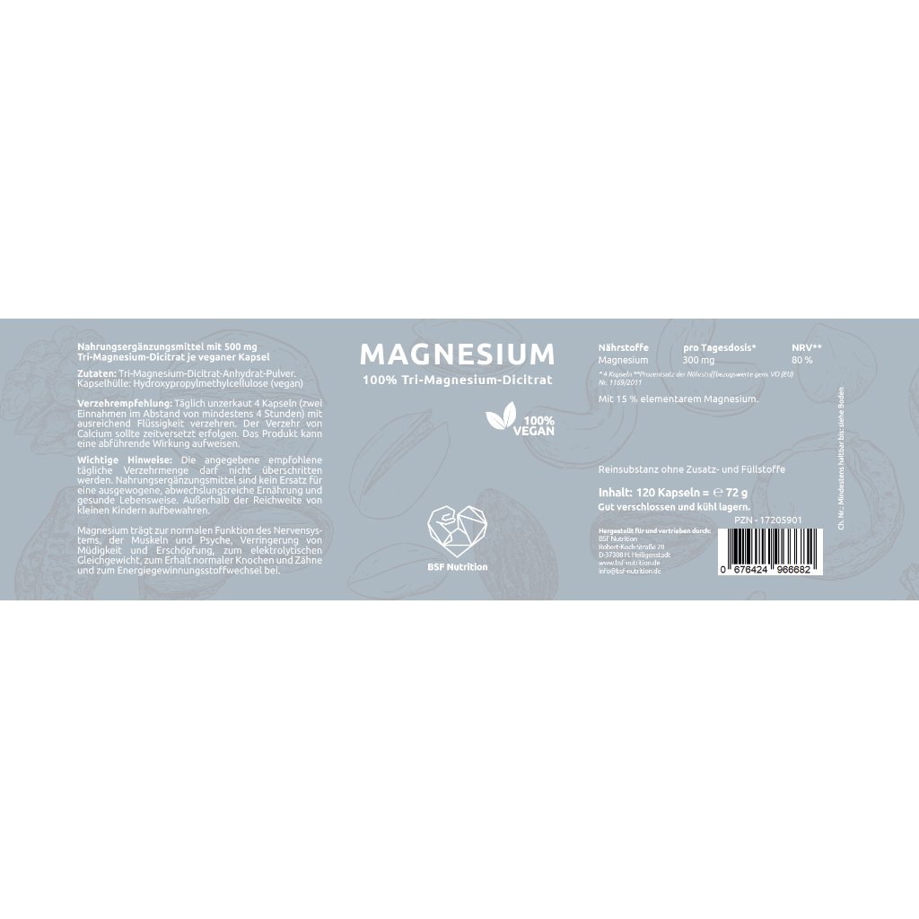 Magnesium 100 % Tri-Mg-Dicitrat