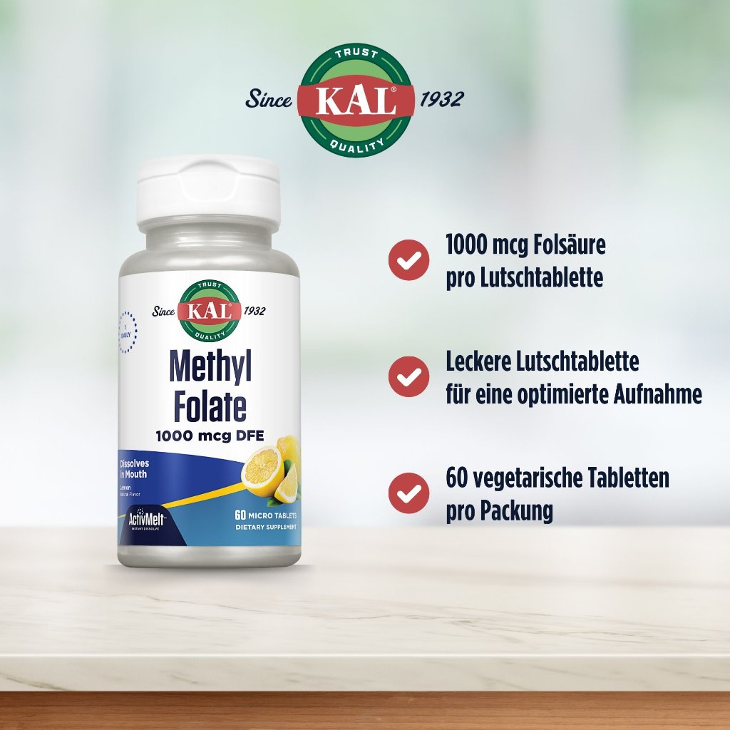 KAL Folsäure (Methylfolat 1000 mcg) ActivMelt