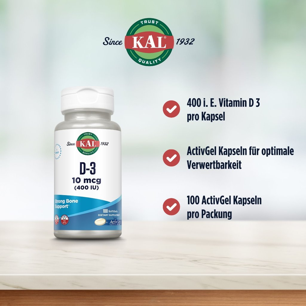 KAL Vitamin D3 400 I.E.