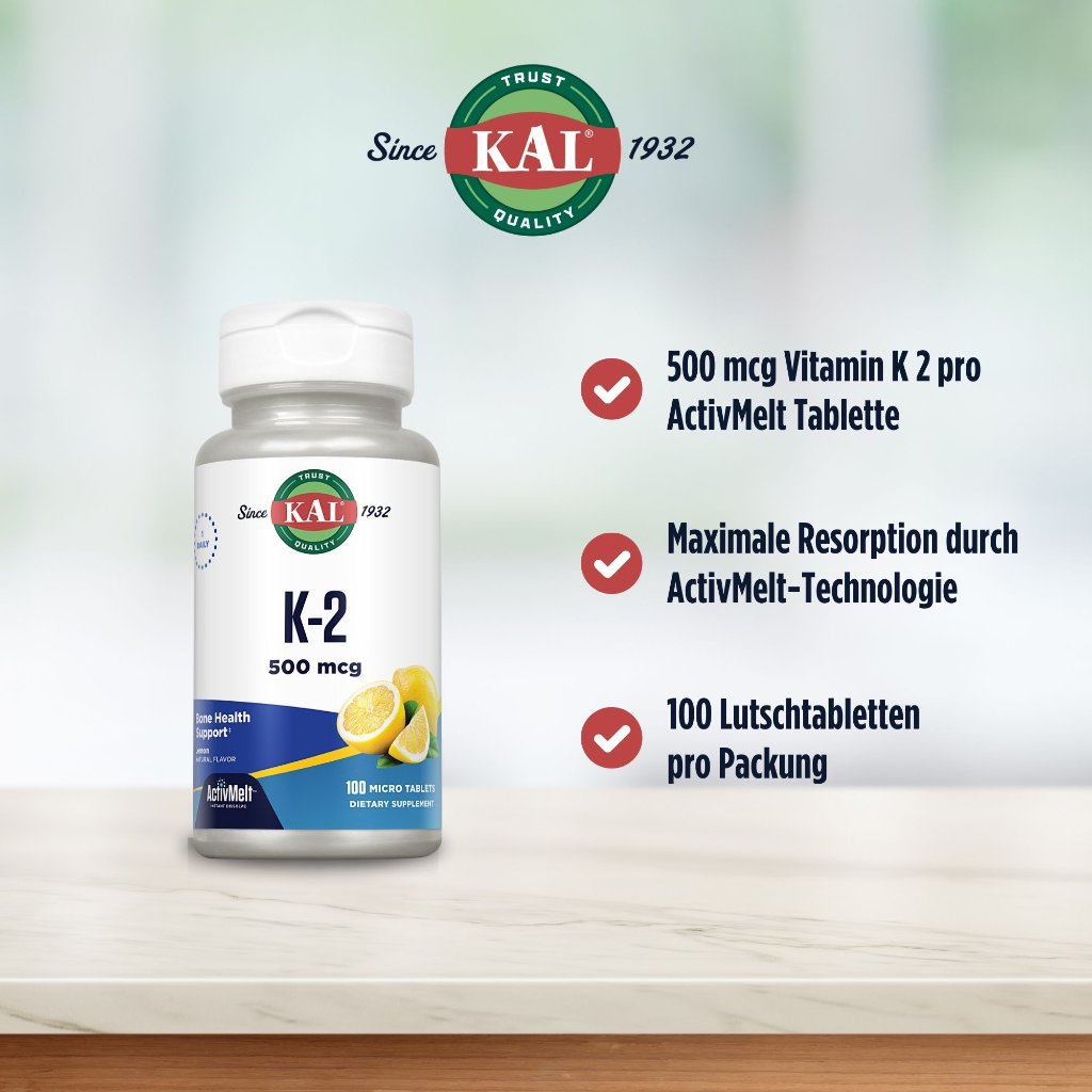 KAL Vitamin K2 500 mcg ActivMelt