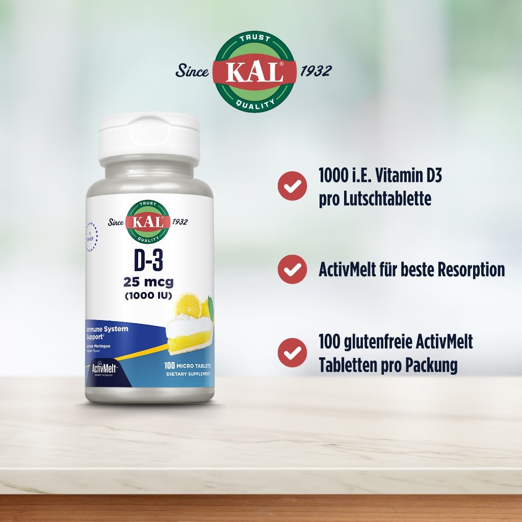 KAL Vitamin D3 1000 I.E. ActivMelt