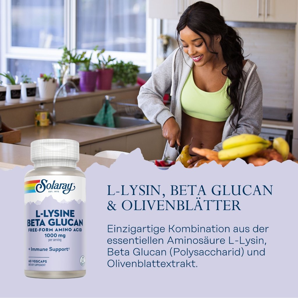 Solaray L-Lysin Beta Glucan & Olivenblätter