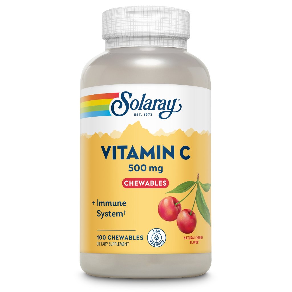 Solaray Vitamin C 500 mg Kautabletten Kirsche