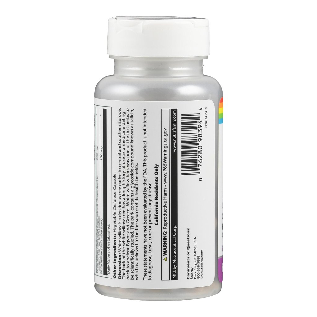 Solaray White Willow Bark (Silberweide) 600 mg
