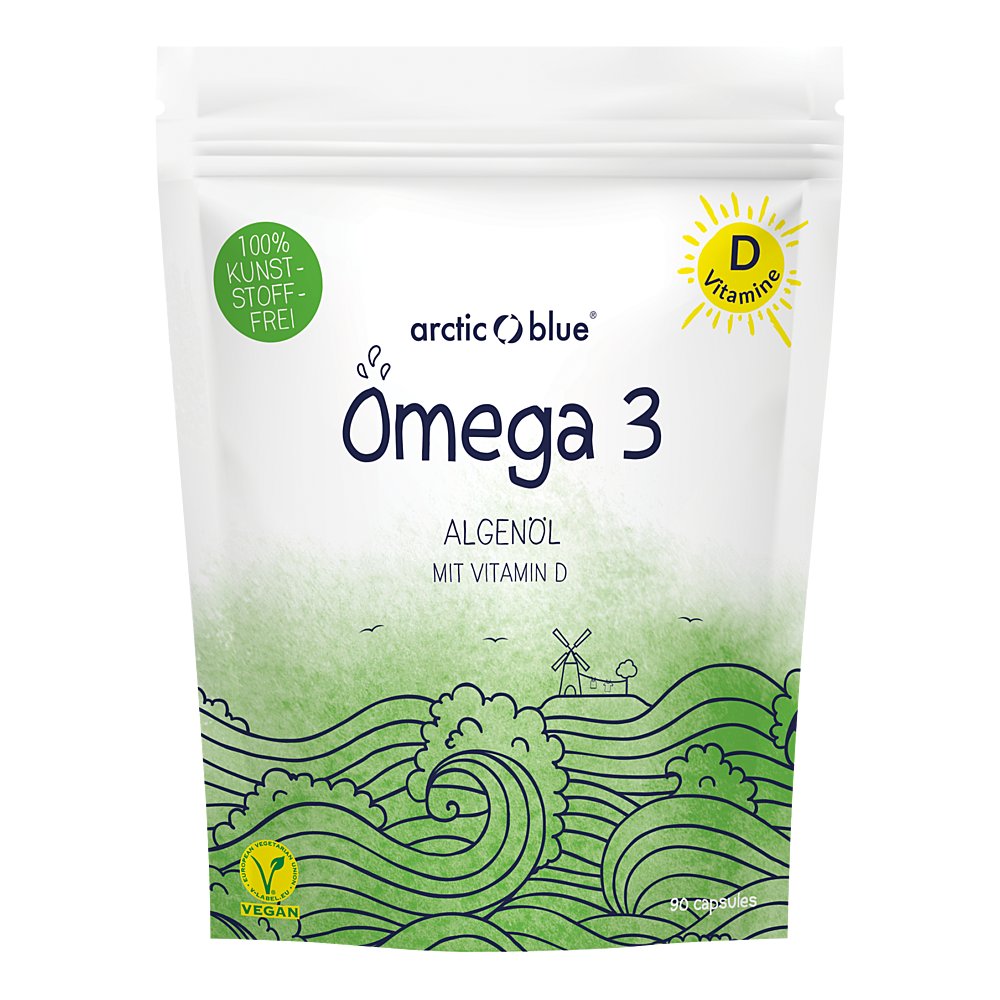 OMEGA-3 ALGENÖL Kapseln DHA Vitamin D Arctic Blue