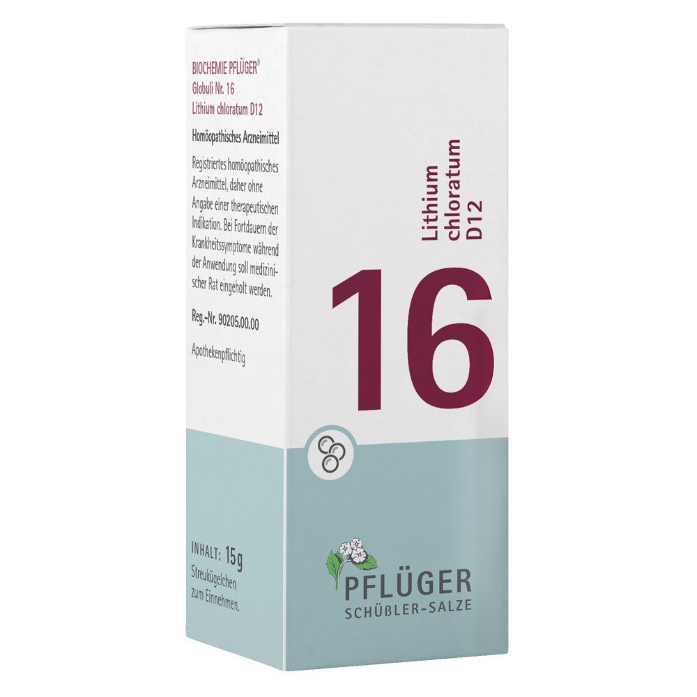 BIOCHEMIE Pflüger 16 Lithium chloratum D 12 Glob.