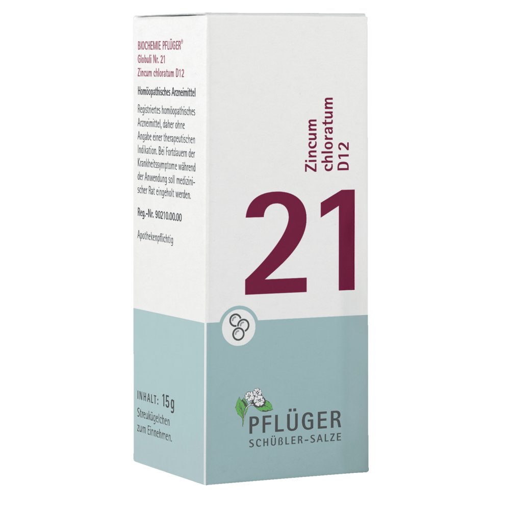BIOCHEMIE Pflüger 21 Zincum chloratum D 12 Globuli