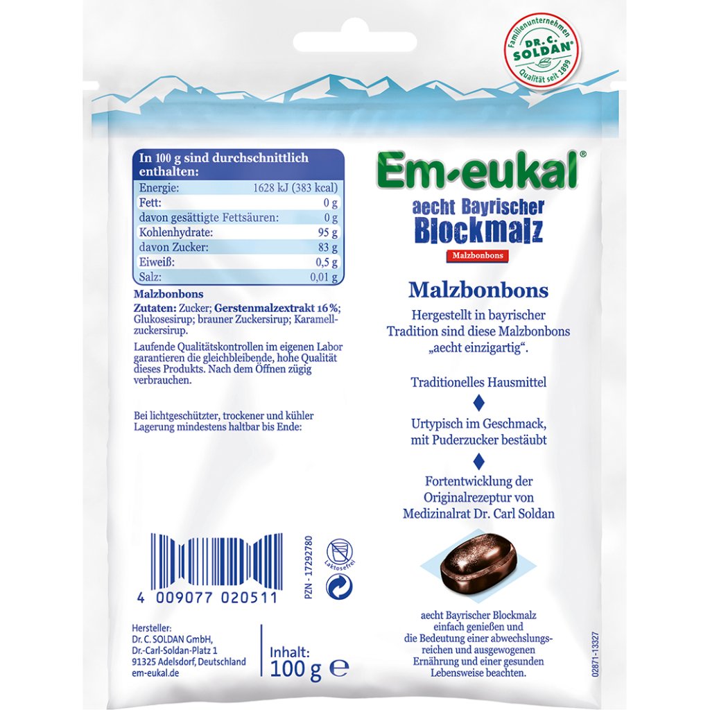 EM-EUKAL Bonbons aecht Bayrischer Blockmalz gg.Azh