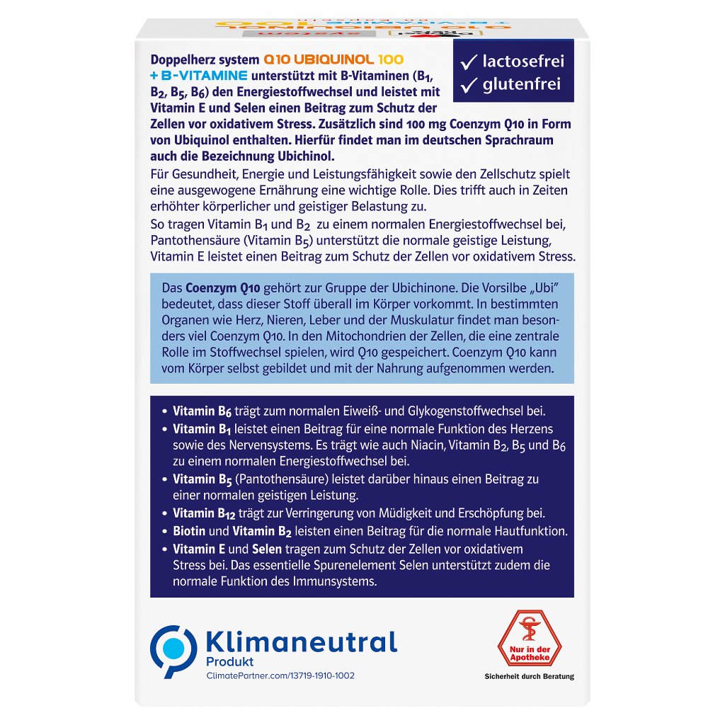 Doppelherz system Q10 UBIQUINOL 100 + B-VITAMINE