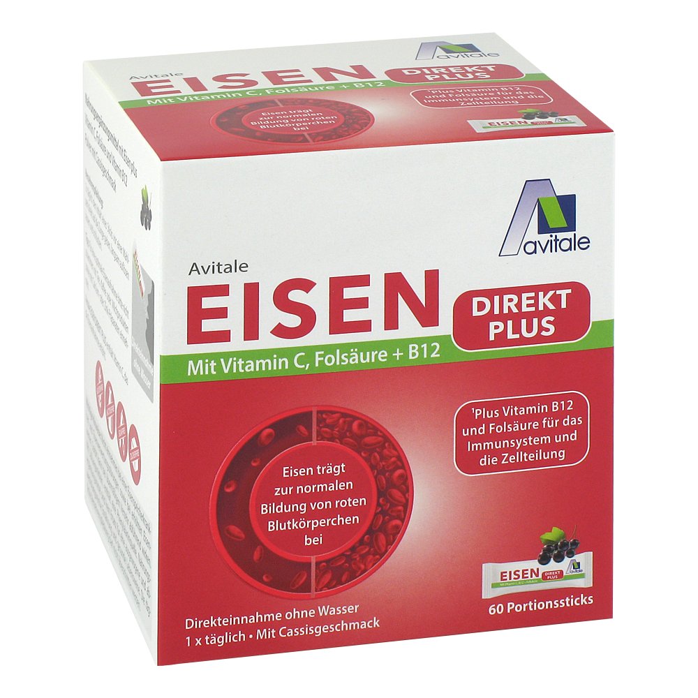 EISEN DIREKT plus Vitamin C+Folsäure+B12 Pulver