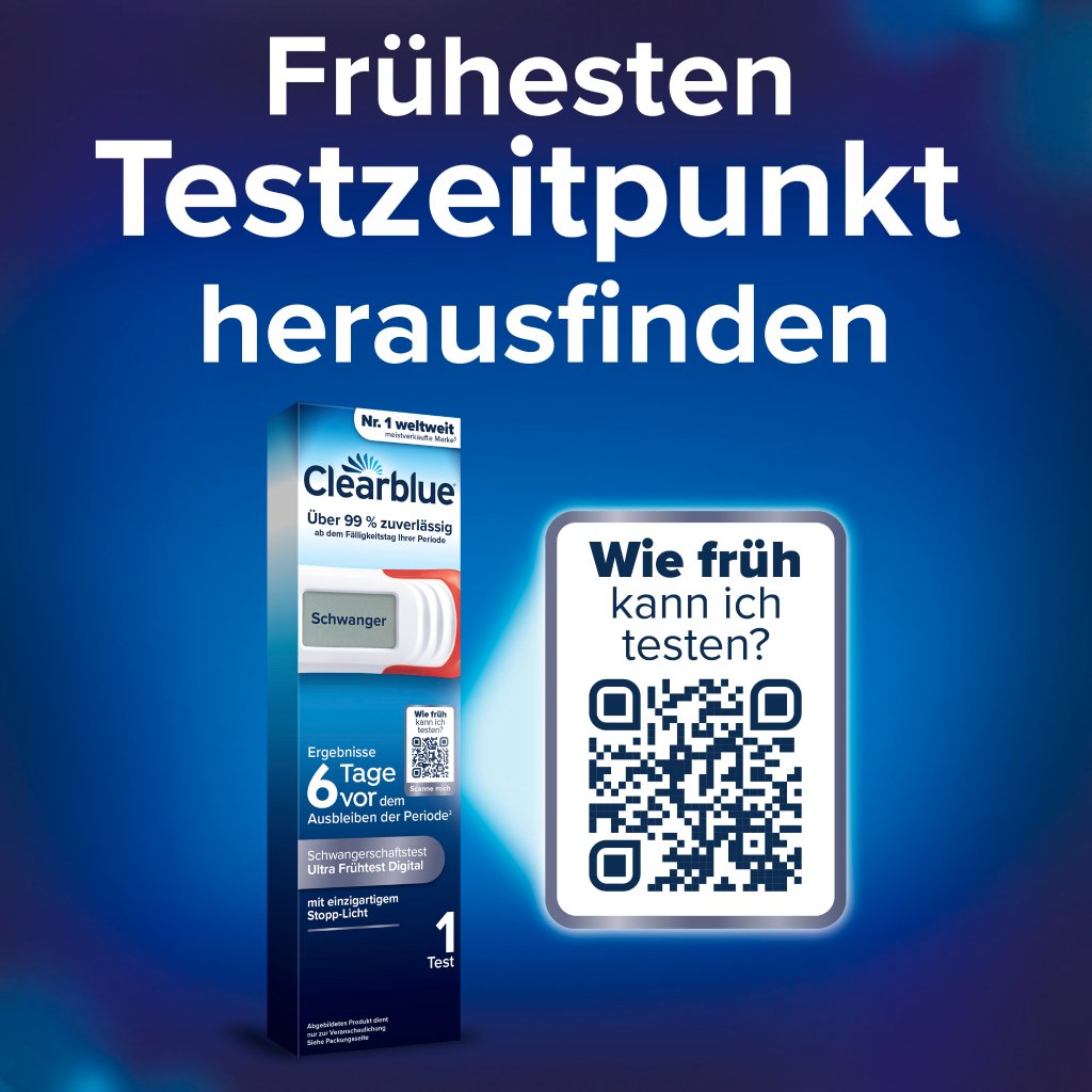 Clearblue Schwangerschaftstest ULTRA FRÜHTEST DIGITAL 1er