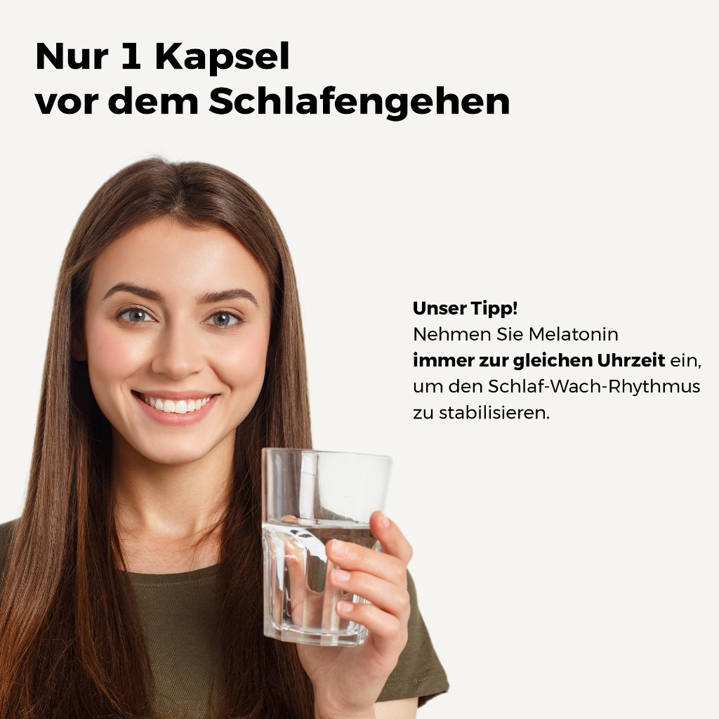 MELATONIN 2 mg plus Hopfen und Melisse Kapseln
