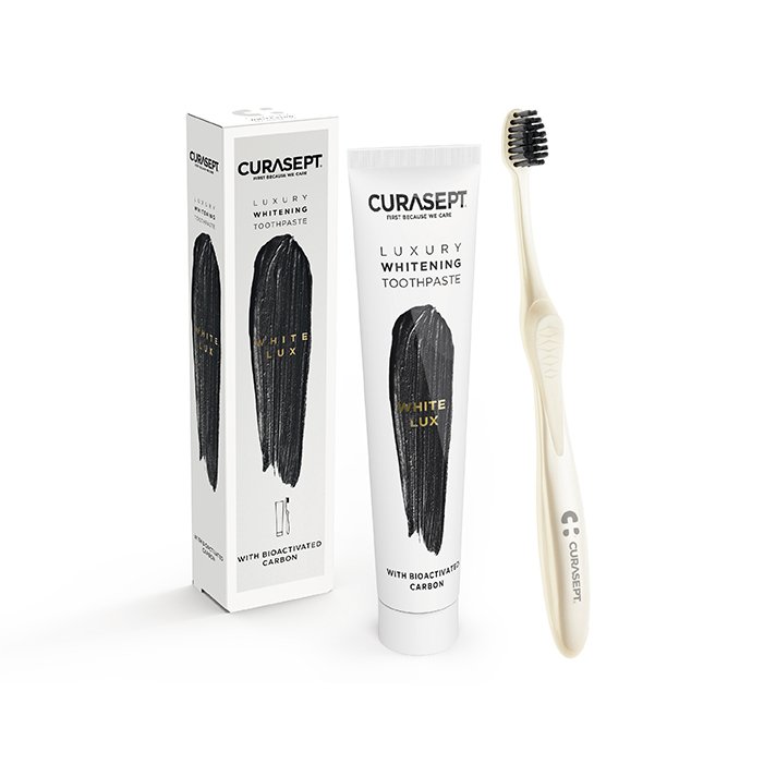 Curasept White Luxury Whitening Zahnpasta + Zahnbürste