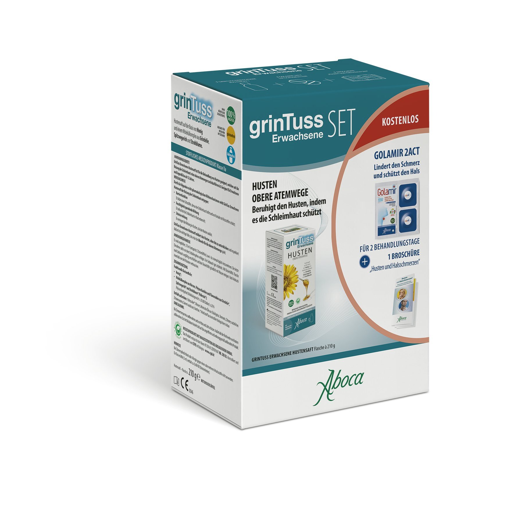 GRINTUSS Erw.Hustensaft+Golamir Tab Set 210g+8Tab