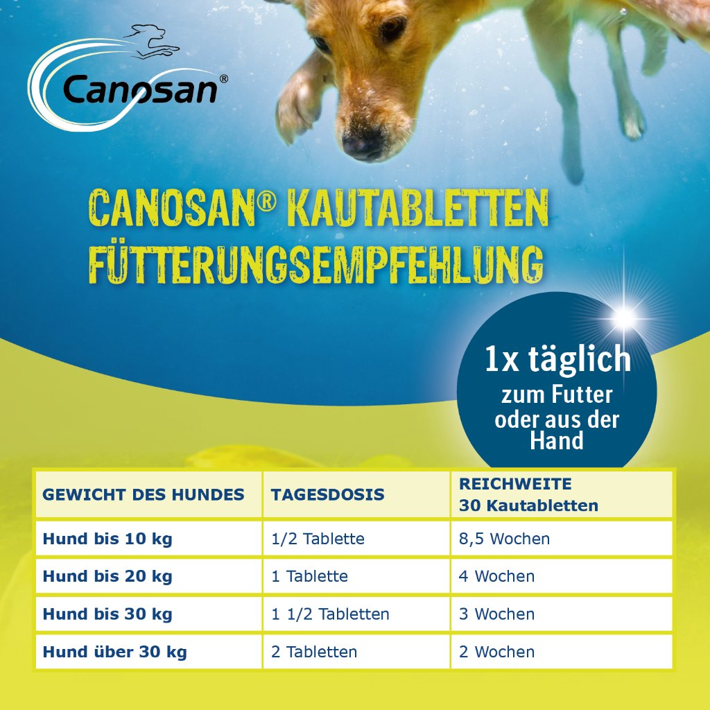 Canosan Kautabletten für die Gelenkgesundheit bei Hunden
