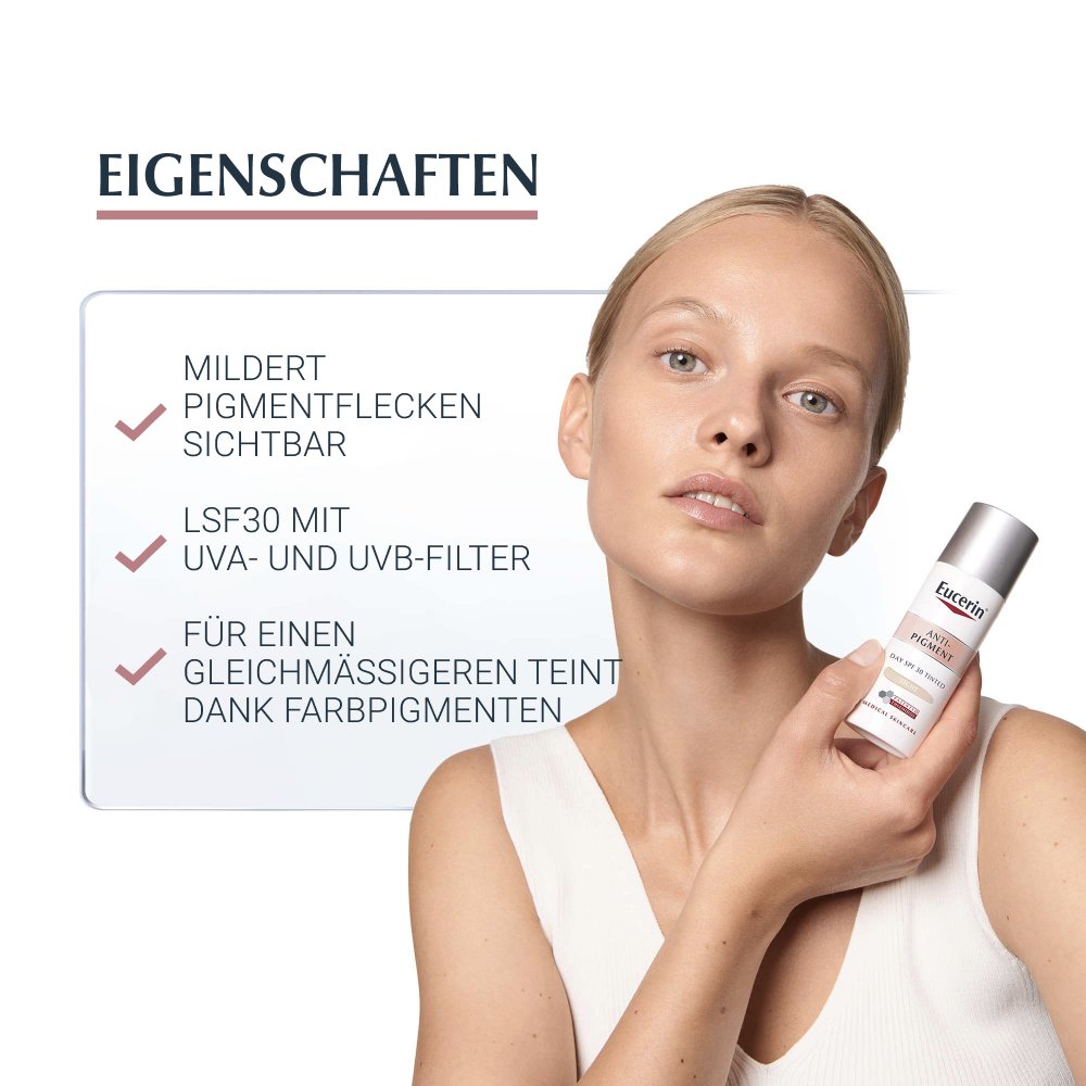 EUCERIN Anti-Pigment Tag getönt hell LSF 30