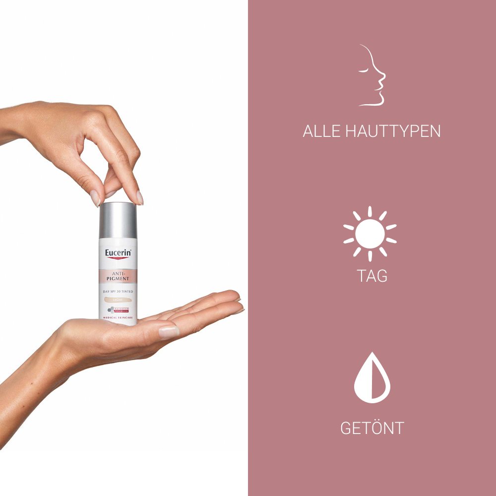 EUCERIN Anti-Pigment Tag getönt hell LSF 30