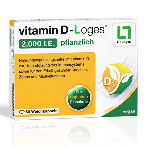 VITAMIN D-LOGES 2.000 I.E. pflanzlich Weichkapseln