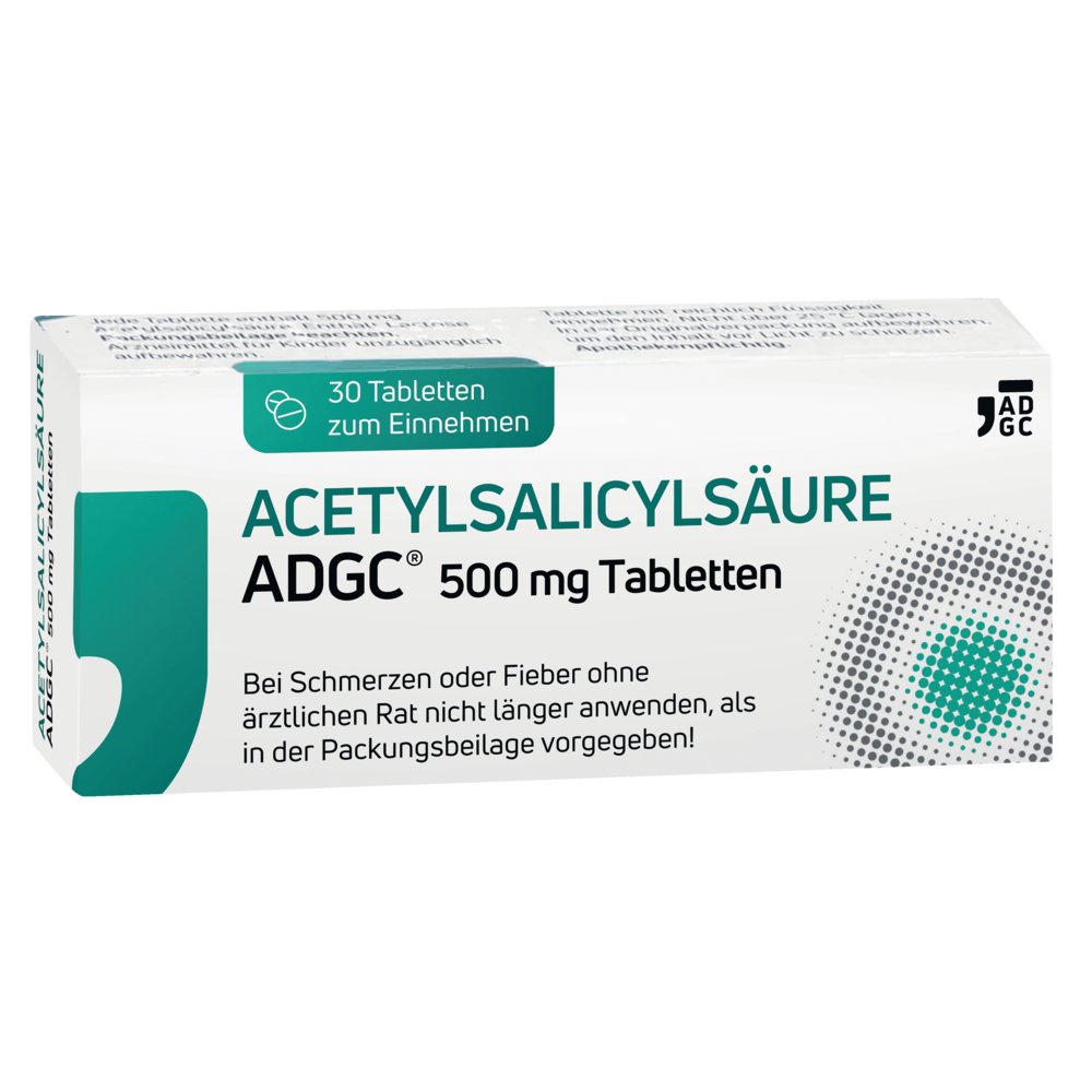 ACETYLSALICYLSÄURE ADGC 500 mg Tabletten