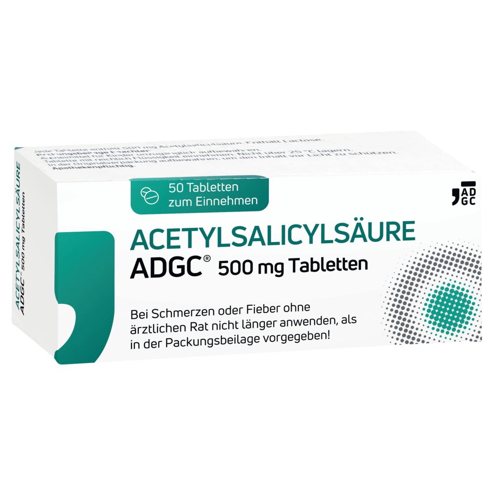 ACETYLSALICYLSÄURE ADGC 500 mg Tabletten