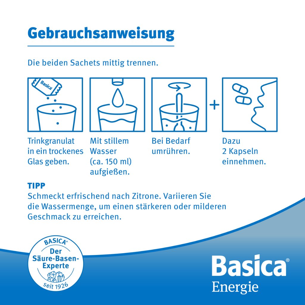 BASICA Energie Trinkgranulat+Kapseln f.30 Tage Kpg