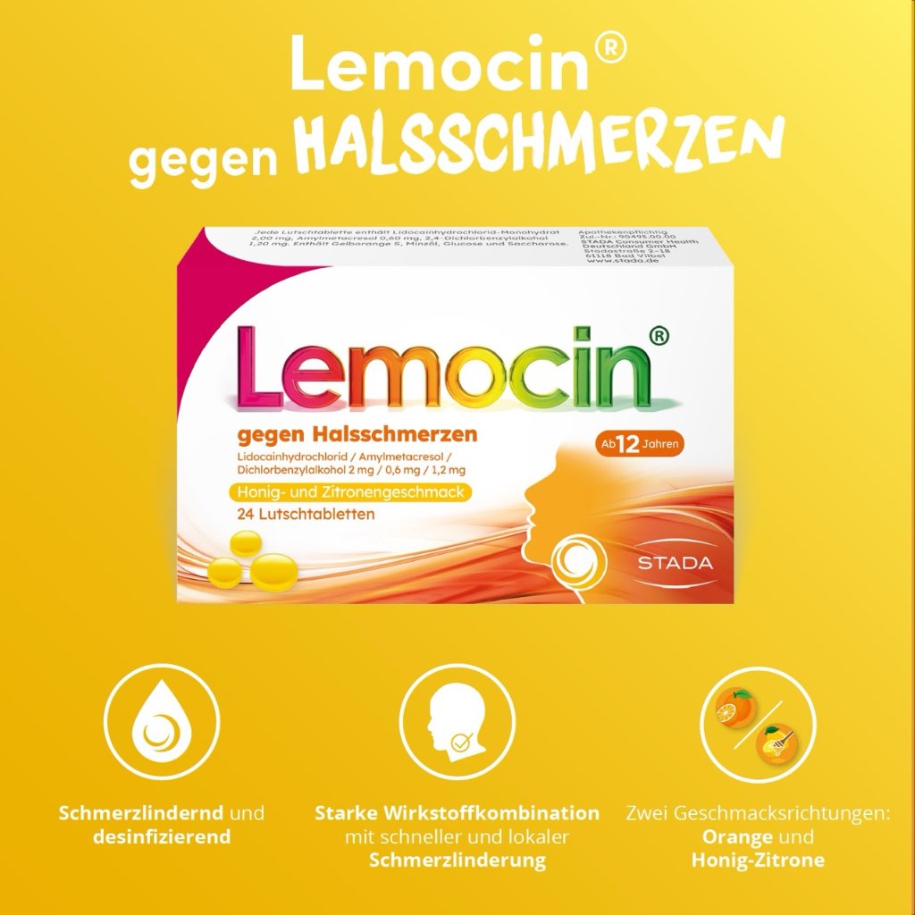 LEMOCIN gegen Halsschmerzen Honig-u.Zitroneng.Lut.