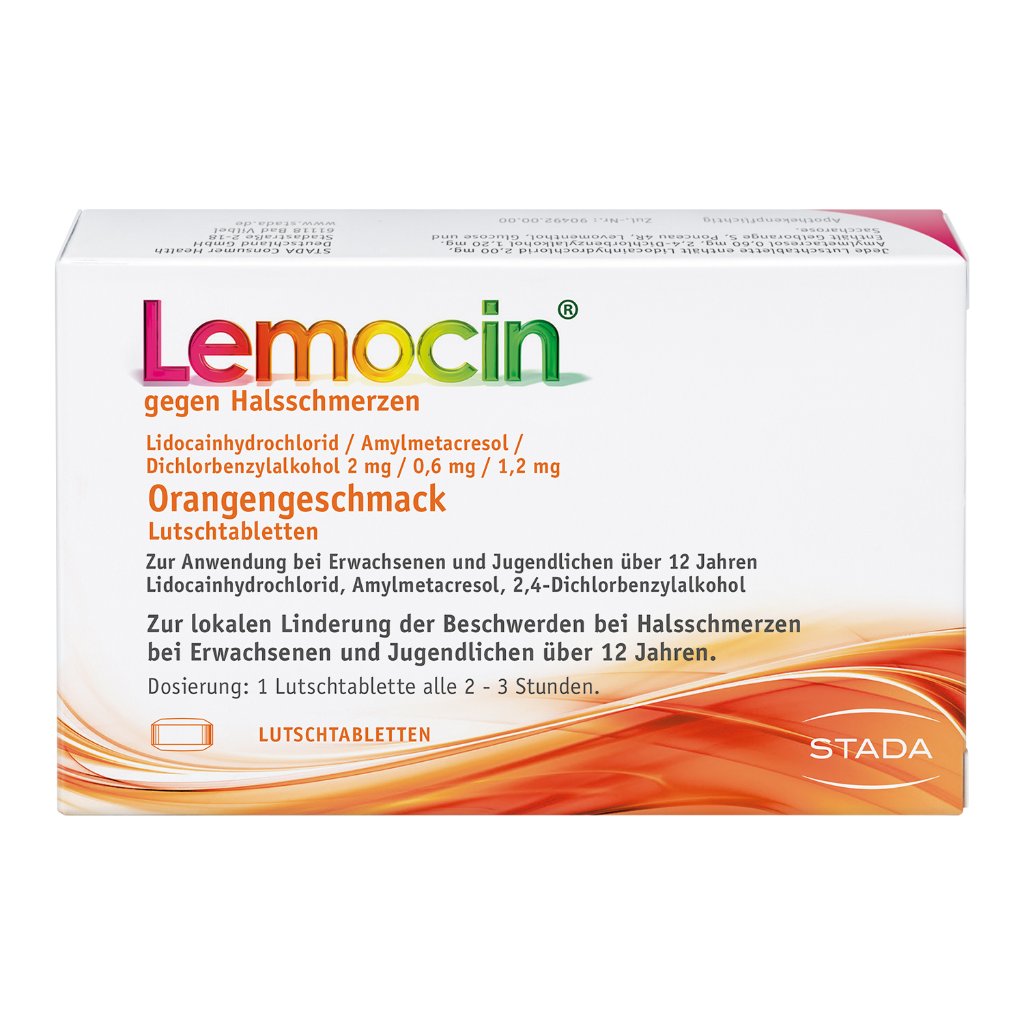 LEMOCIN gegen Halsschmerzen Orangengeschmack Lut.