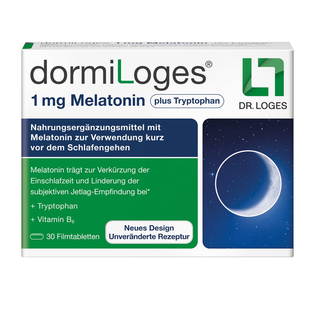 DORMILOGES 1 mg Melatonin plus Tryptophan Filmtab.
