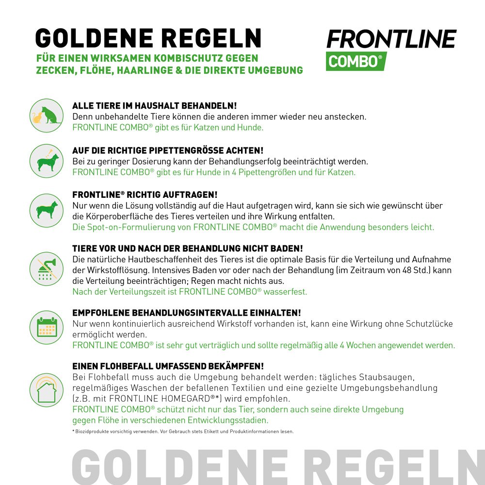 Frontline Combo Floh- und Zeckenschutz f. Hunde M 3 Pip.